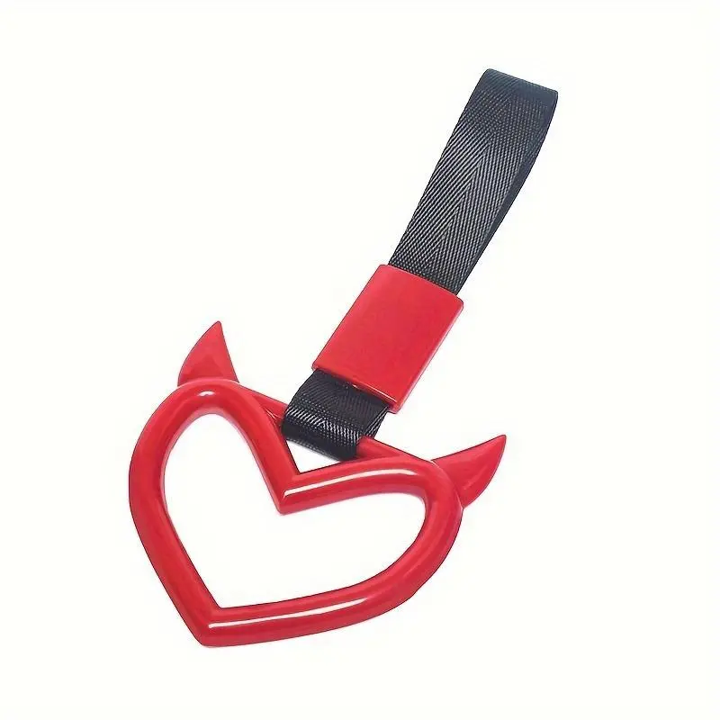 Universal Car Bumper Warning Ring, Portable Car Heart Shaped Handle Strap, Bumper Decoration Accessories for Vehicle, Bus, Truck 8