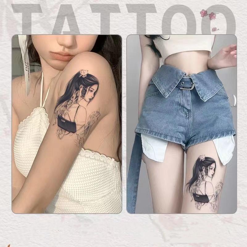 Product Introduction of Herbal Tattoo Stickers Flower Arm Tattoo Stickers New Ins Wind Tattoo Stickers Waterproof Men and Women Long-lasting Temporary Tattoo Stickers Waterproof Sweat Realistic Semi-permanent Tattoo Stickers Color 25