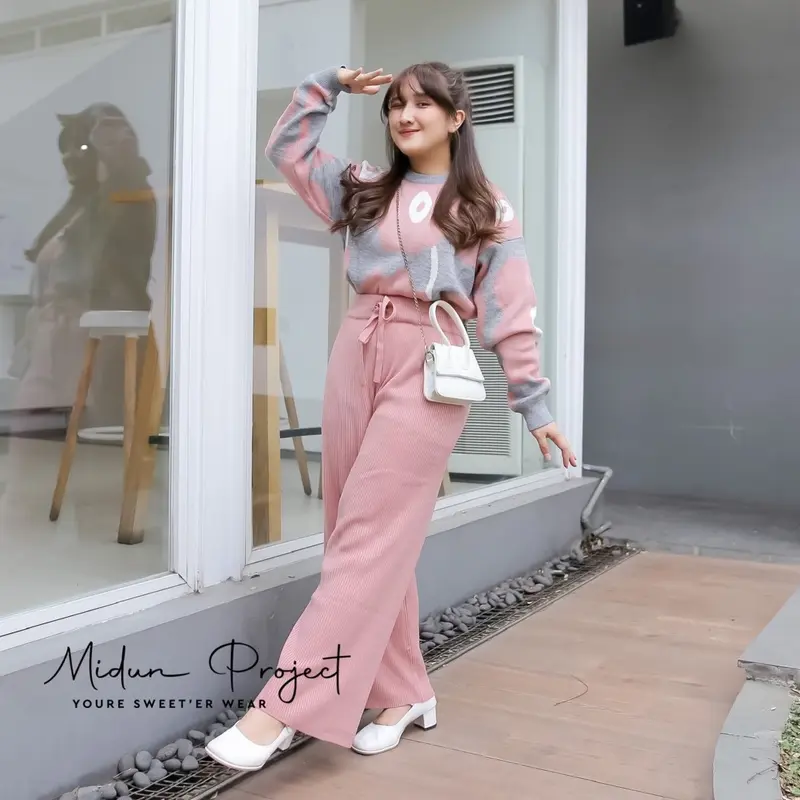 Midun.project - Clarissa Setelan Rajut Kulot Wanita Santai Nyaman 8