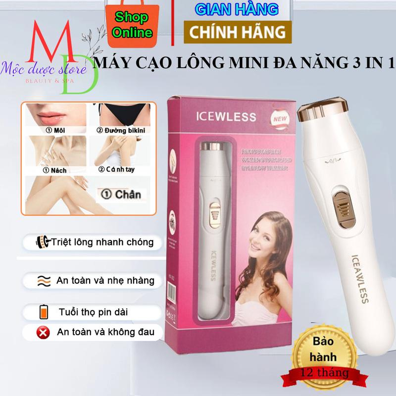 Máy Cạo Lông Toàn Thân 3 In 1, Máy Cạo Lông Bikini, Lông Mày, Lông Mũi Lông Mặt -BH Chính Hãng 12 Tháng