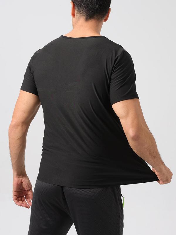 Men's Round Neck Sweatproof Shapewear Tee, Breathable Comfortable Short Sleeve T-Shirt, Shaper for Men, Underwear for All Seasons 7