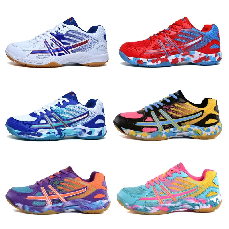 New men women g7vt 6 colors anti-slip badminton table tennis shoes