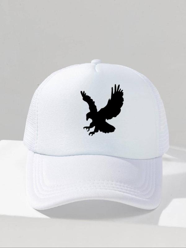 Eagle Wings Pattern Baseball Cap, Casual Outdoor Sports Hat for Men & Women, Adjustable Sun Protection Golf Hat for Daily Wear, Red Hat 3