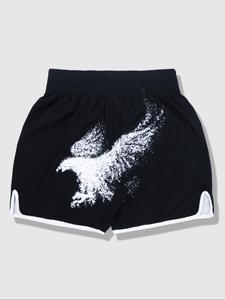 Men's Eagle Print Shorts, Regular Fit Casual Comfy Breathable Shorts for Daily Wear, Men's Bottoms for Summer
