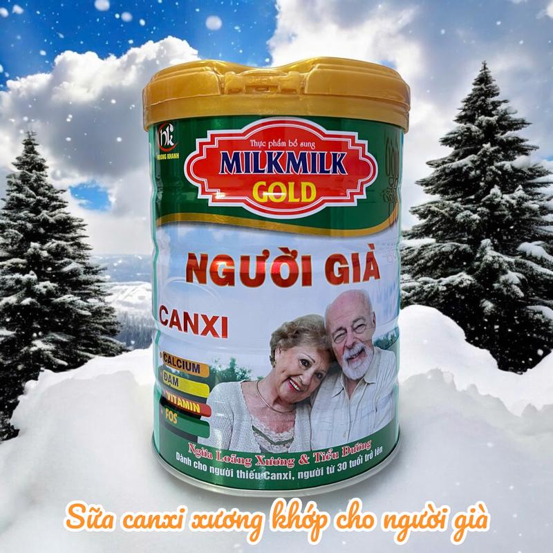  Sữa canxi dành cho người già Milkmilk Gold canxi lon 900g 