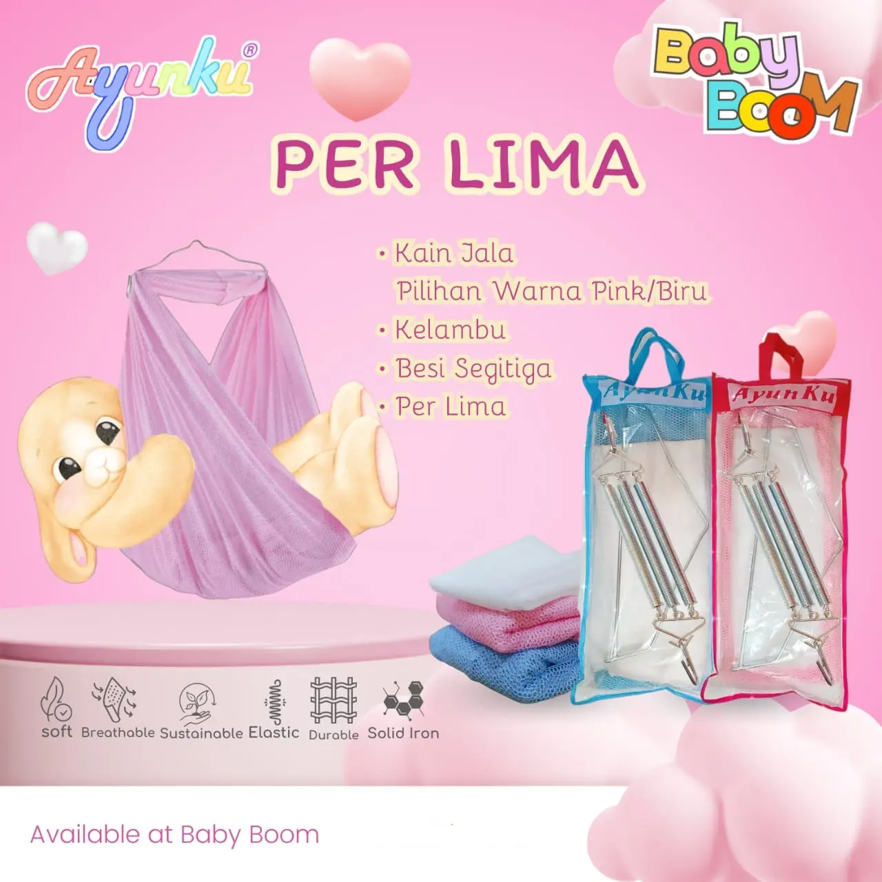 Ayunan Bayi PER 5 AYUNKU Set - Ayunan Bayi Manual 1 Paket Lengkap