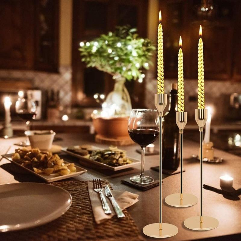 Candle Holder Set, 6 Counts/set Modern Decorative Candlestick Holder for Wedding, Dining, Party, Home Decor Supplies, Ornaments 5