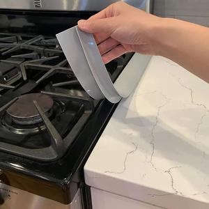 Cubierta de silicona para brechas de estufa y mostrador, sellador impermeable y resistente al calor para cocina, fácil de limpiar y resistente al aceite, cubre brechas de encimera y estufa