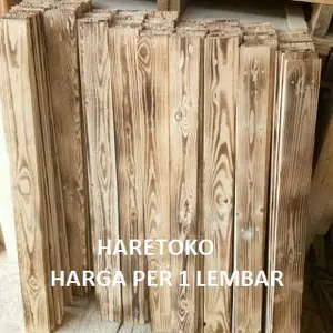 PAPAN JATI BELANDA 120X9X1,5CM SUDAH MOTIF BAKAR, AMPLAS HALUS, DAN SERUT
