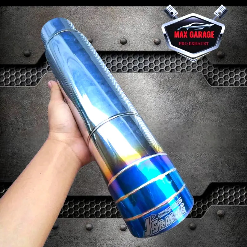 Tailpipe Knalpot Mobil merk JS RACING Diesel dan RESONATOR DIESEL untuk Pajero,Innova,Hylux,L300, kendaraan bbm solar DLL Asli Gas Mesin mobil solar bukan untuk Motorcycle 7