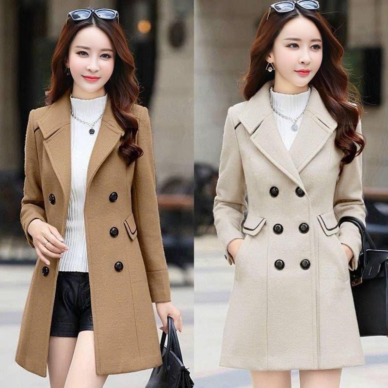 Áo Khoác Dạ Cổ Vest 6 Nút 2 Lớp Cao Cấp Sang Chảnh Mùa Đông Ấm Áp BY4620