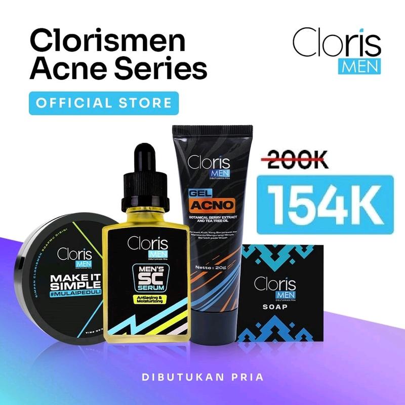 Skincare Paket Acno Series Clorismen Paket Untuk Menghilangkan Jerawat serta Bopeng Paraben Free Serums sabun pria 0