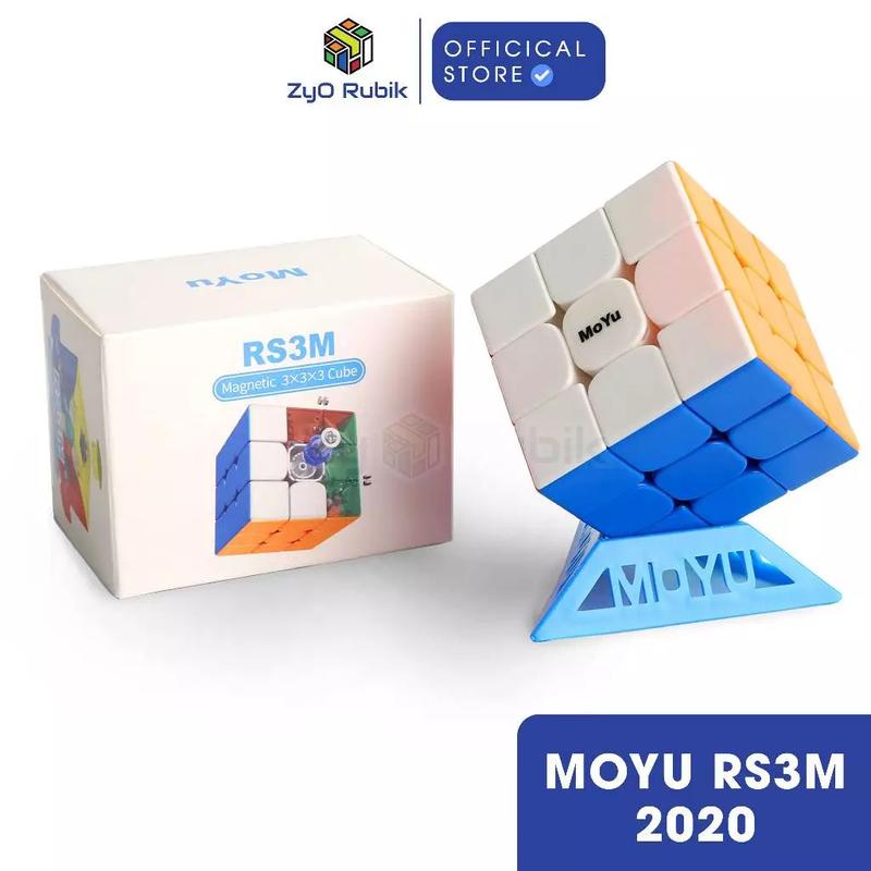 Rubik 3x3 RS3M 2020 MFJS Bản Nội Địa - Rubic 3x3 có Nam Châm Cao Cấp Stickerless 3 Tầng - ZyO Rubik rs3m2020 đồchơitrítuệ chobé