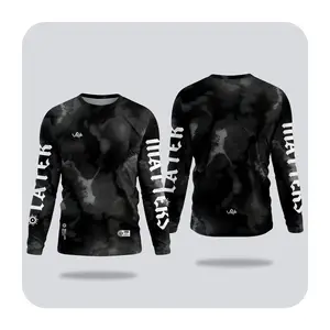 JERSEY RUNNING/SPORT LATTER MATTER AWAN HITAM LENGAN PANJANG