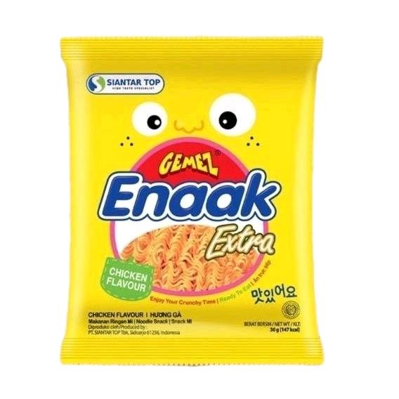  Mì ăn vặt Enaak Indo vàng Enaak đỏ cay level 1 