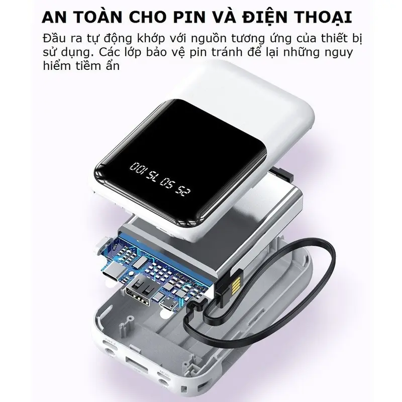 Sạc Dự Phòng MINI 30000mAh Với 3 Cổng Ra Tích Hợp Sạc Nhanh - Phụ Kiện 7