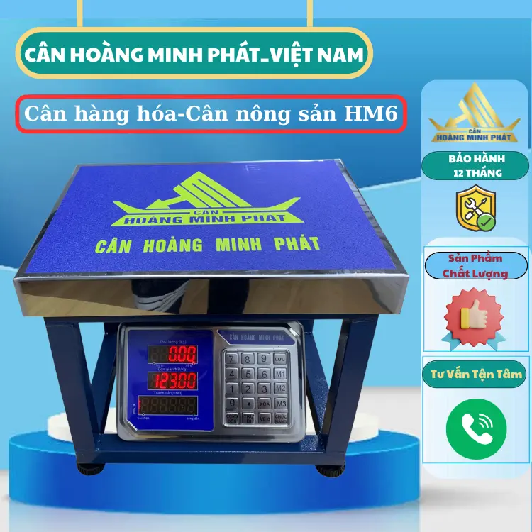 Cân ghế ngồi điện tử Hoàng Minh Phát HM6 80KG-350KG, cân hàng hóa, nông sản, hóa chất - Hàng mới 100% full hộp