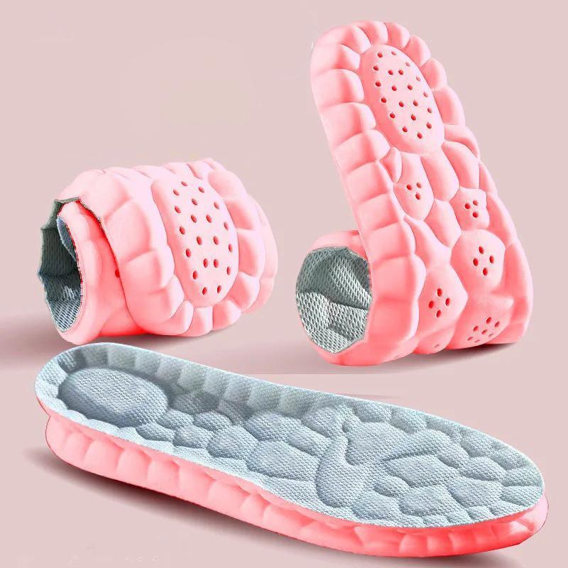 Soft Elastic Breathable Shoe Insoles, 1 Pair Comfortable Sports Insoles, Sweat Absorbent, Lightweight and Soft Insoles for Comfortable and Non Tiring Feet, Valentine's Day Gift Footwear Bedroom 4