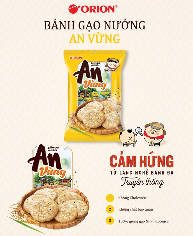 Bánh Gạo Nướng ORION An Vừng 115.2g - Snack Ăn Vặt socola nama Food Vani
