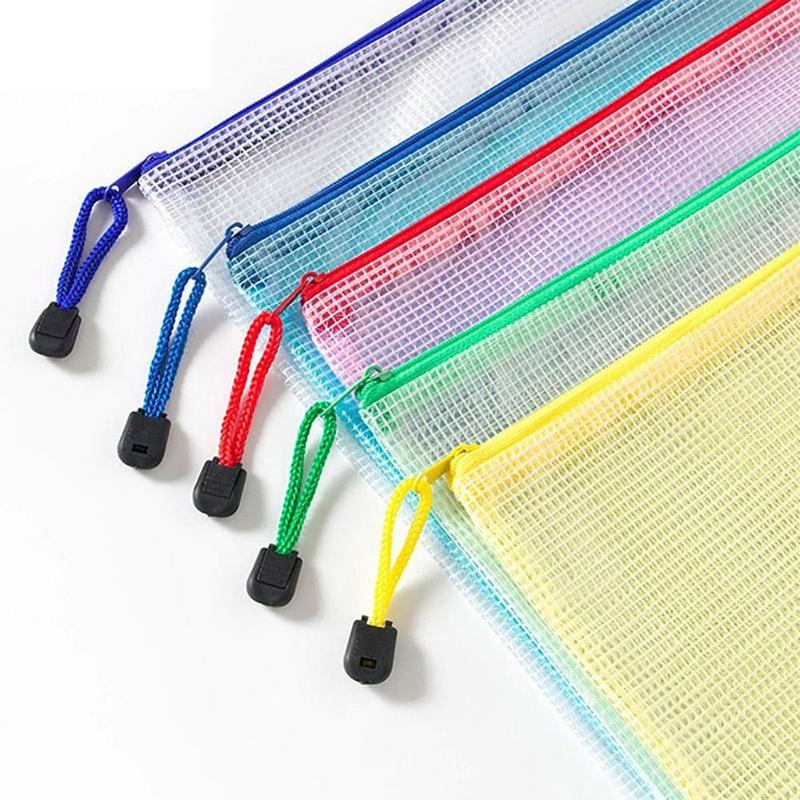 Product Introduction of whatter High Quality Thickened Zipper Grid Bag Large-Capacity Transparent File Bag PVC Waterproof Receipt Bag Girls Boys 19