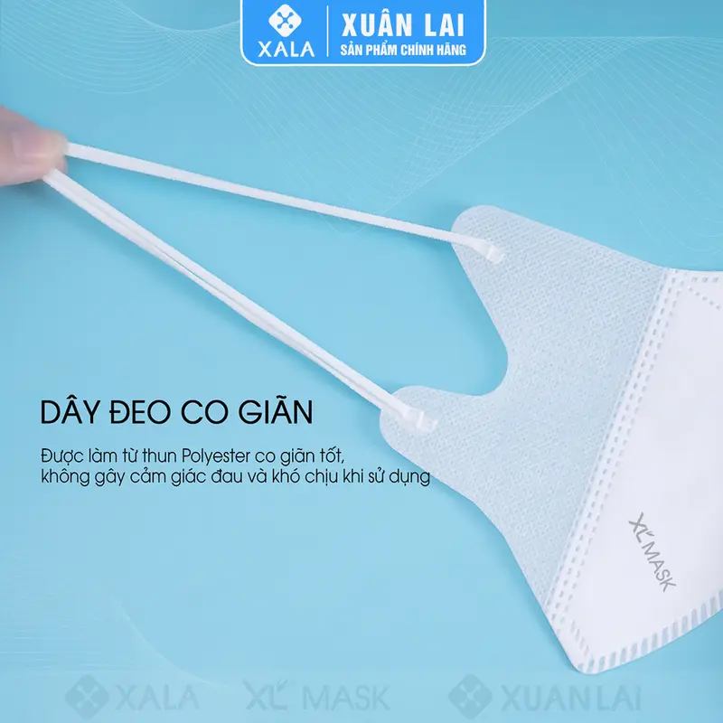 Thùng 200 cái khẩu trang 5D XL Mask (Xuân Lai) 3 lớp kháng khuẩn, chống bụi mịn ngăn ngừa tia UV 2
