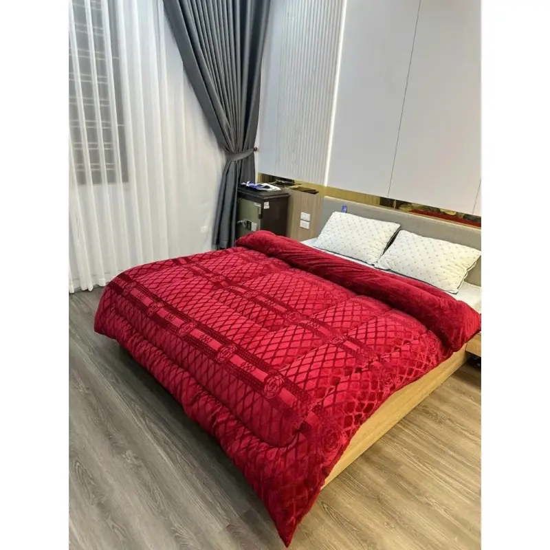 Chăn lông thỏ CoCo 3kg siêu dày ấm, chăn đại hàn hàng nhập khẩu kích thước chuẩn 2m/2m2