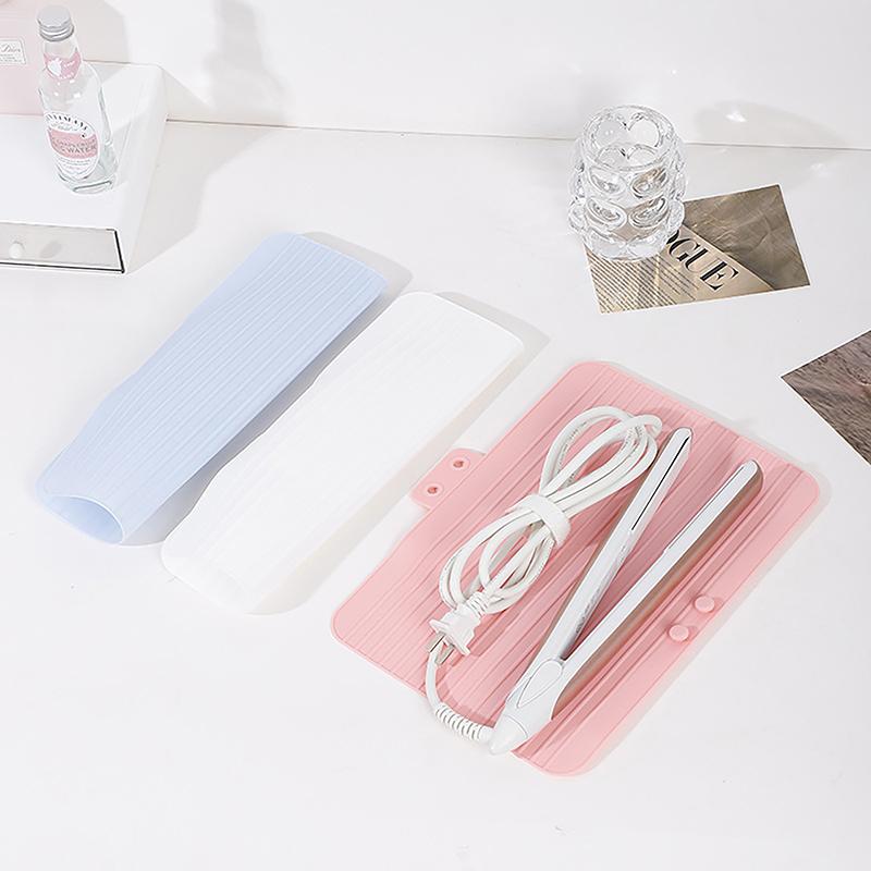 Nắp Đậy Đũa Uốn Tóc Bằng Silicon, Thảm Cách Nhiệt Bàn Ủi Uốn Tóc Phẳng Chống Trượt, Túi Đựng Máy Duỗi Tóc Dụng Cụ Làm Tóc 1