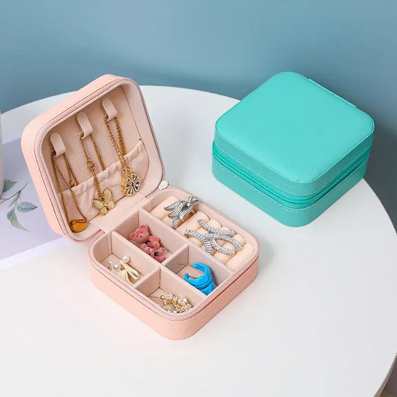 Hộp lưu trữ trang sức du lịch, có thể mang theo, hộp đựng nhẫn và nhẫn tai, hộp lưu trữ trang sức, hộp đựng Nhẫn