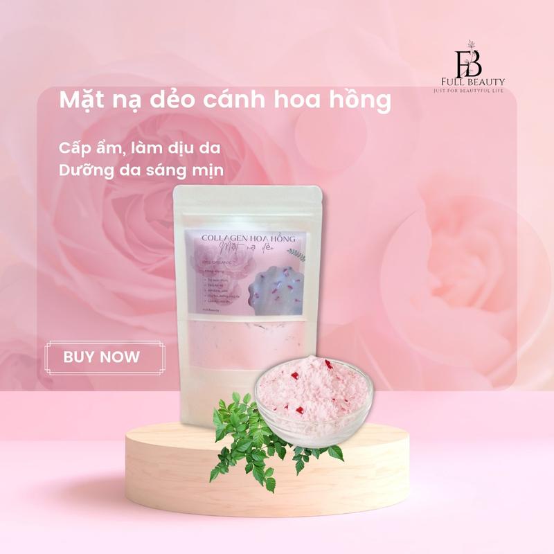 Bột Mặt Nạ Dẻo Hoa Hồng Cánh Full Beauty  Mask Dưỡng Da Mặt Đắp Mặt Skincare