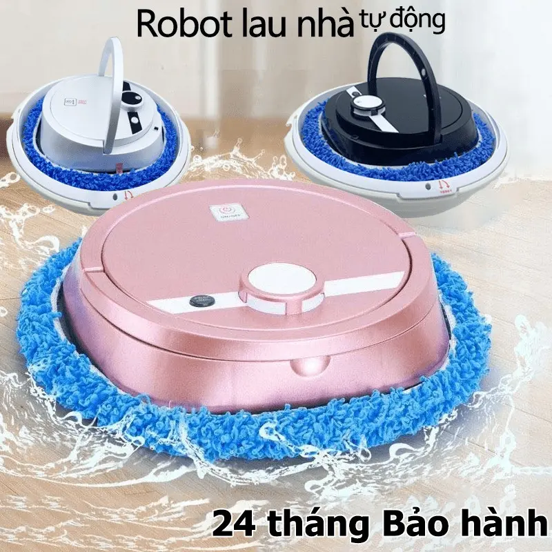 Robot lau nhà lau sàn 027 tự động kèm chậu giặt Làm Sạch máy lau nhà, lau sàn hiệu quả