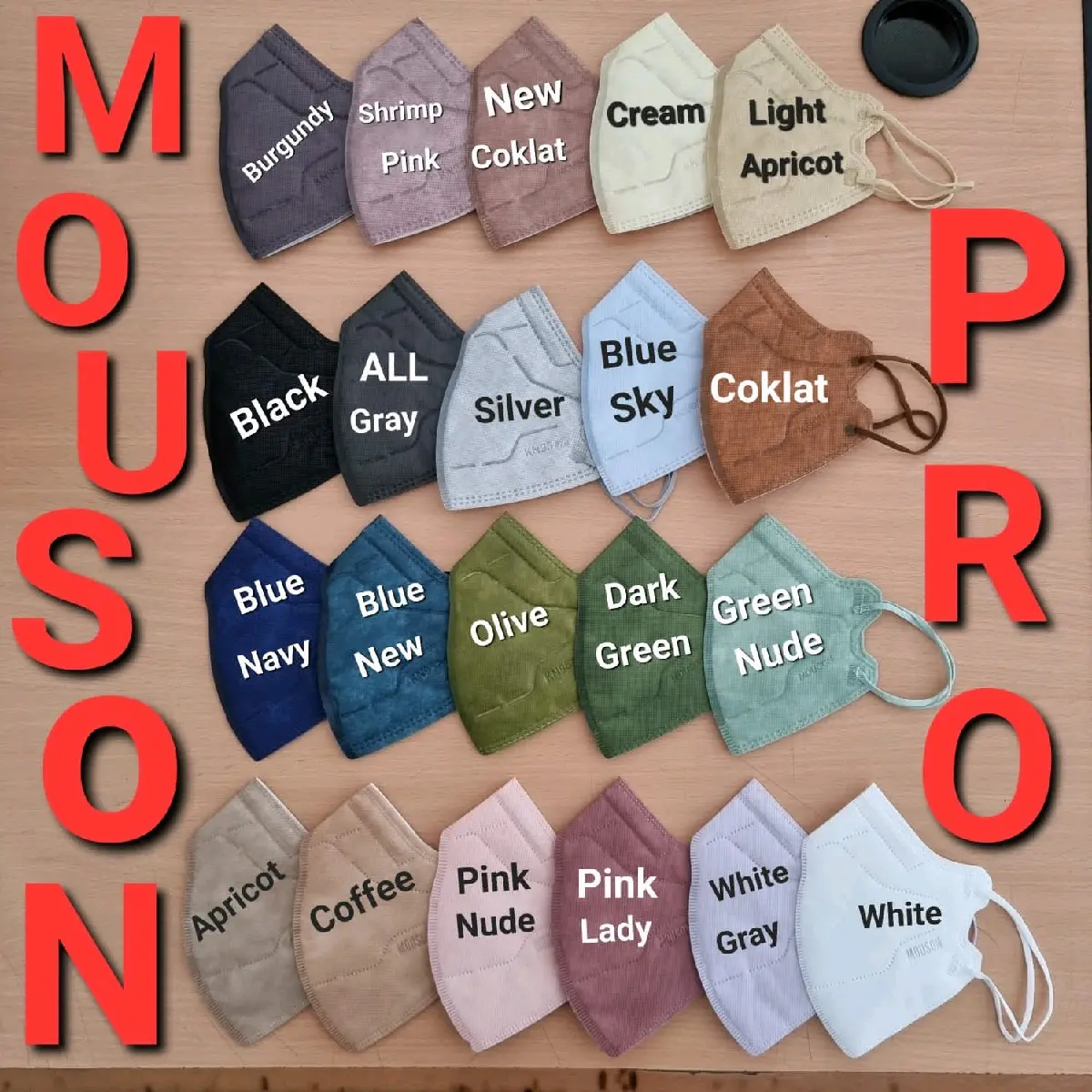 masker KN95 PRO Mouson 5ply 10pcs emboss