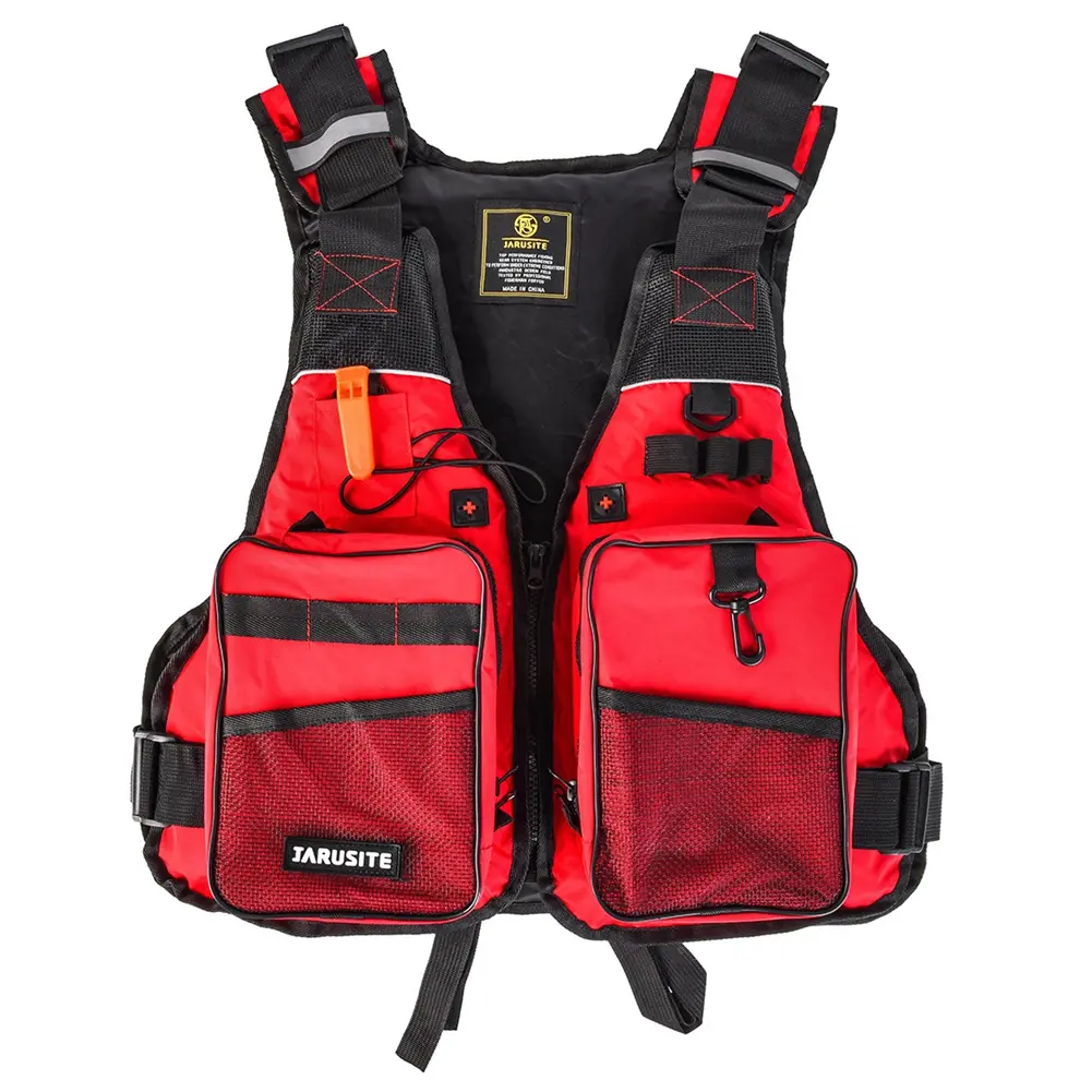 Buoyancy Vest Lure Fishing Life Jacket Fly Fishing Fishing Gear Adjustable Size Fishing Vest with Emergency Whistle B