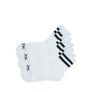 Skechers 3Pk 1/2 Terry Crew Boys - White