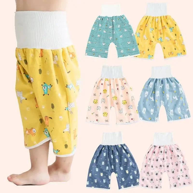 Quần Váy Chống Thấm Nước, Cho Em Bé Tập Đi Bô, Ngắn Thoải Mái, Cho Bé Trai Và Bé Gái, Vải Ngủ