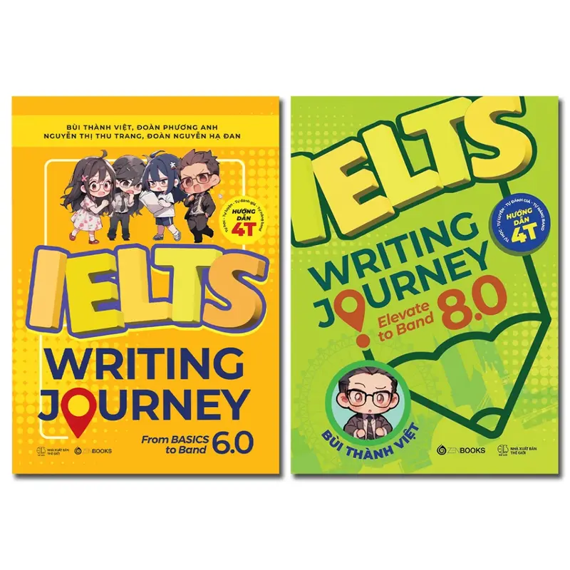 Sach - Bộ Sách Tiếng Anh Ielts Writing Journey (Tập 1,2) - Từ Cơ Bản Đến Band 8.0 0