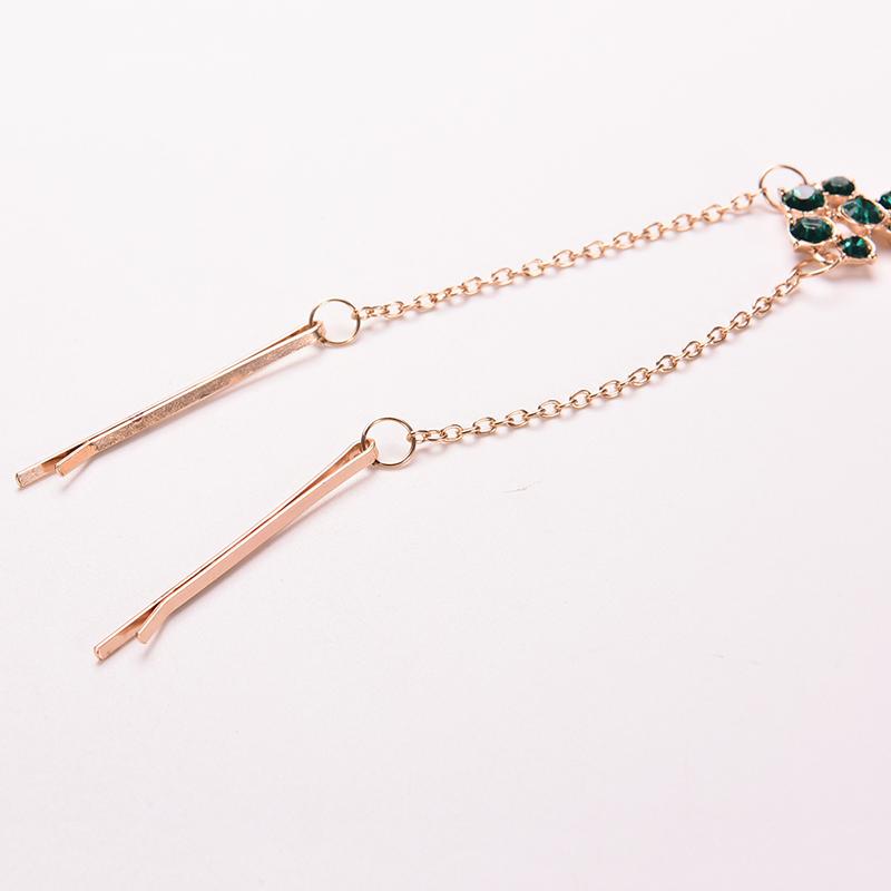 Product Introduction of Women Hair Clip Beads Flower Drop Hair Pins Forehead  Hair Clip Hairpins 27