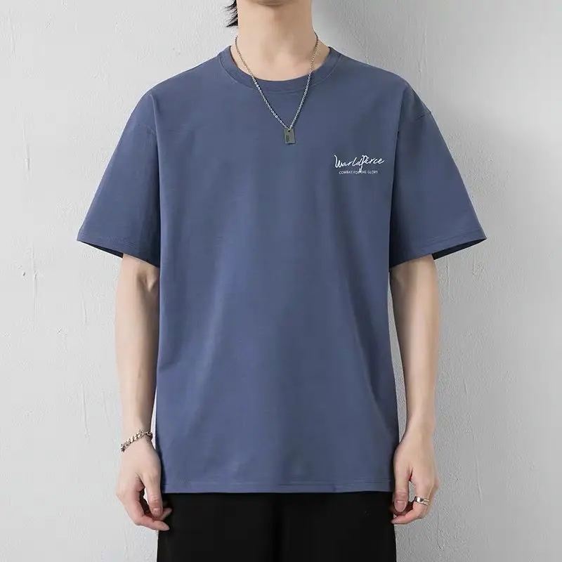 Men's Casual Cool Letters Printed Graphic Short Sleeve Top T-Shirt, Ribbed Crewneck, Comfort Colors, Size Small - 5X Large, Summer Menswear Moisture Wicking Soft Cotton Tee Shirts for Teens, Adults