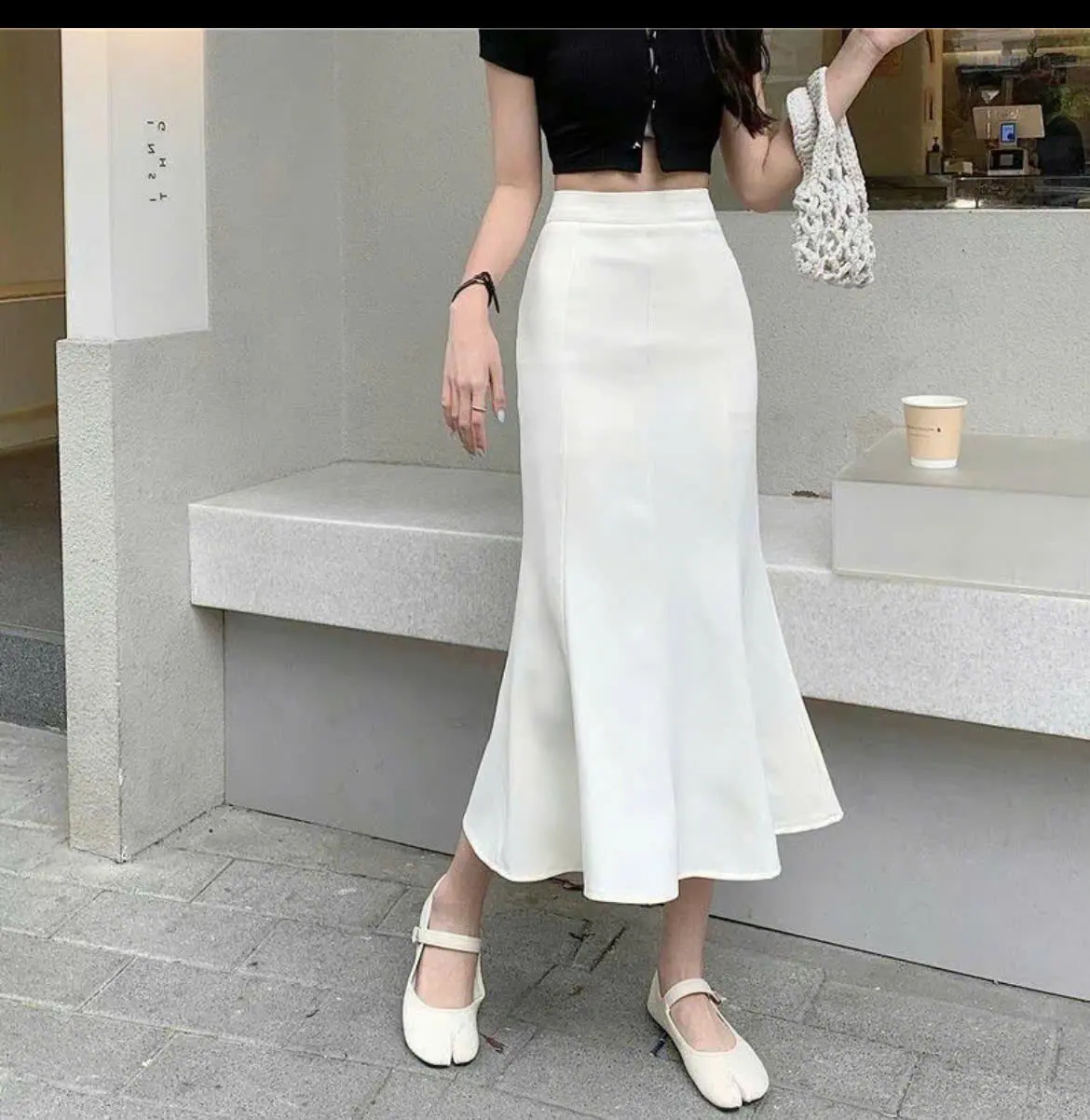 Chân váy đuôi cá( lưng chun không dây kéo) vải umi cao cấp Nữ Màu Đen Women | BigBuy360 - bigbuy360.vn