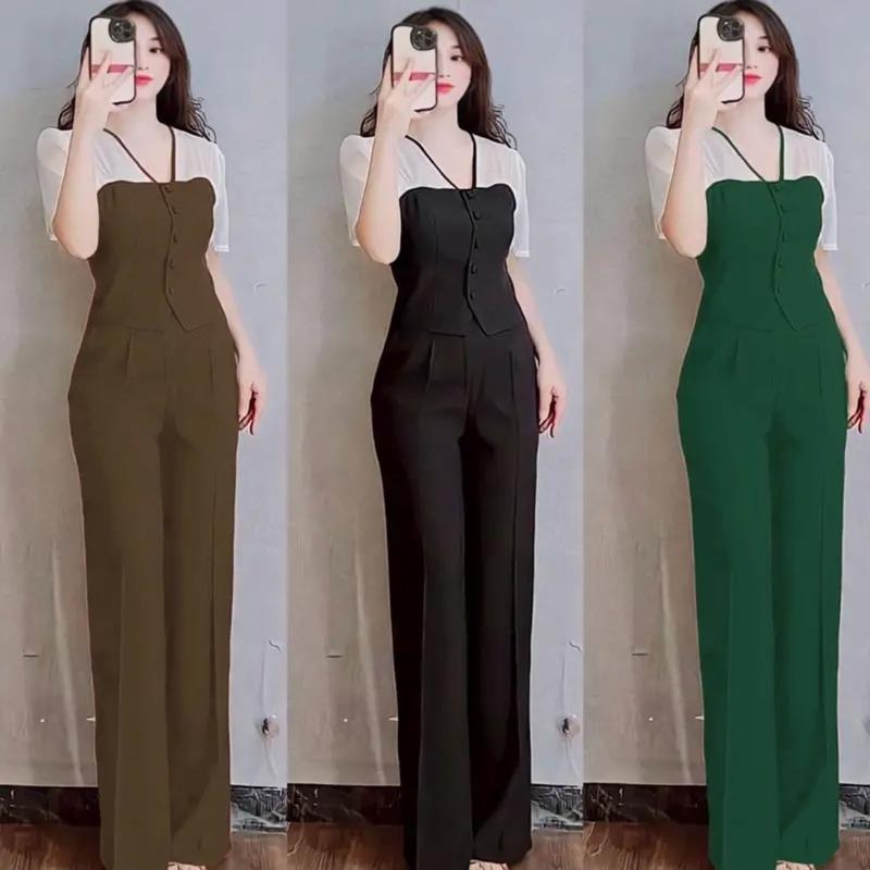  HCM Thời Trang Có Bigsize - Set Bộ Dài Cổ V Thiết Kế Đi Dự Tiệc Nữ Cao Cấp Xinh Đẹp Sang Trọng Thanh Lịch Giá Rẻ Đủ Size 50-95kg Shop Bigsize HCM Cotton Womn Dress Màu Đen Màu Nâu Màu Xanh - 1005a 
