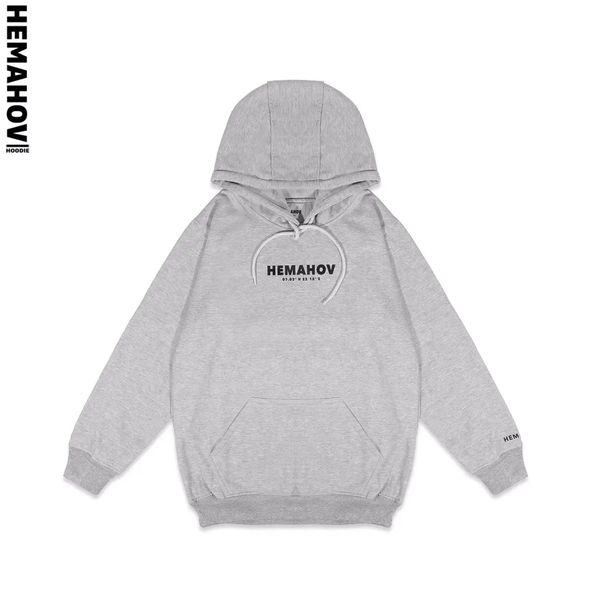 Hemahov Hoodie Jumper Soft Pria Wanita Basic Logo Fleece Fit