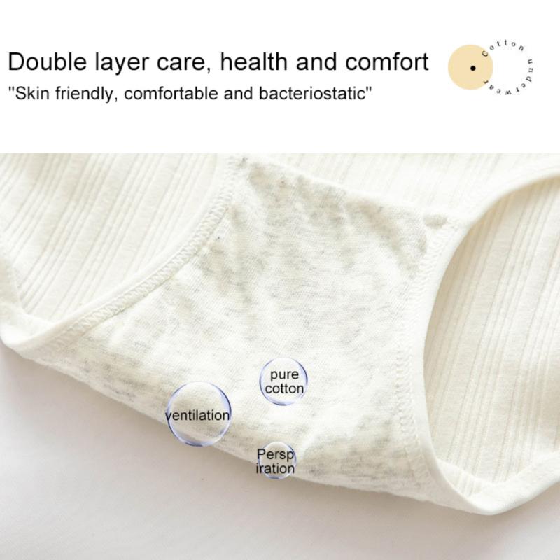 Product Introduction of 3PCS Female Underwear For Women Comfortable Women's Panties Mid-rise Soft Breathable Cute Cartoon Cherry Girl Briefs Intimates Cotton Womenswear 20