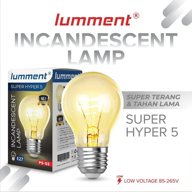 Lumment Super Hyper Lampu Pijar 5 Watt - Cahaya Kuning 0