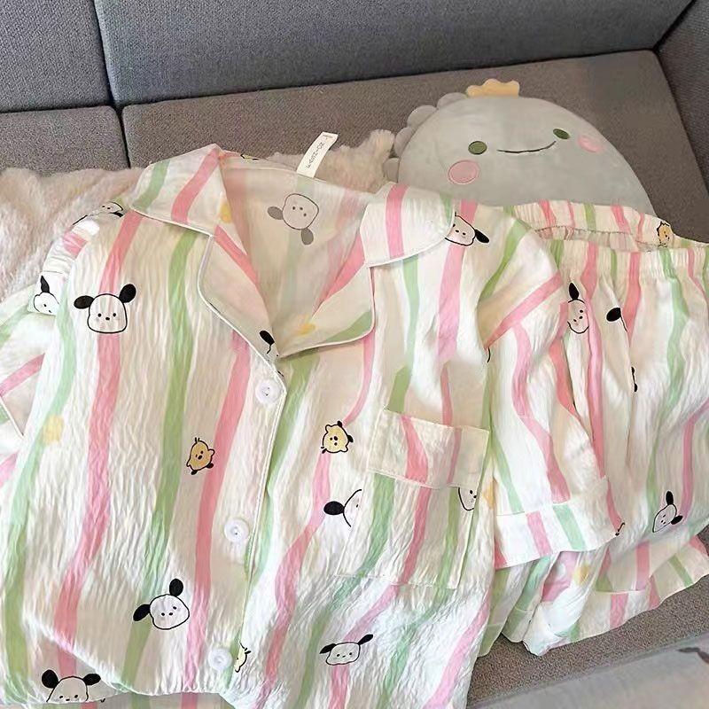 Đồ bộ pijama ngắn nữ thô đũi dễ thương hot trend