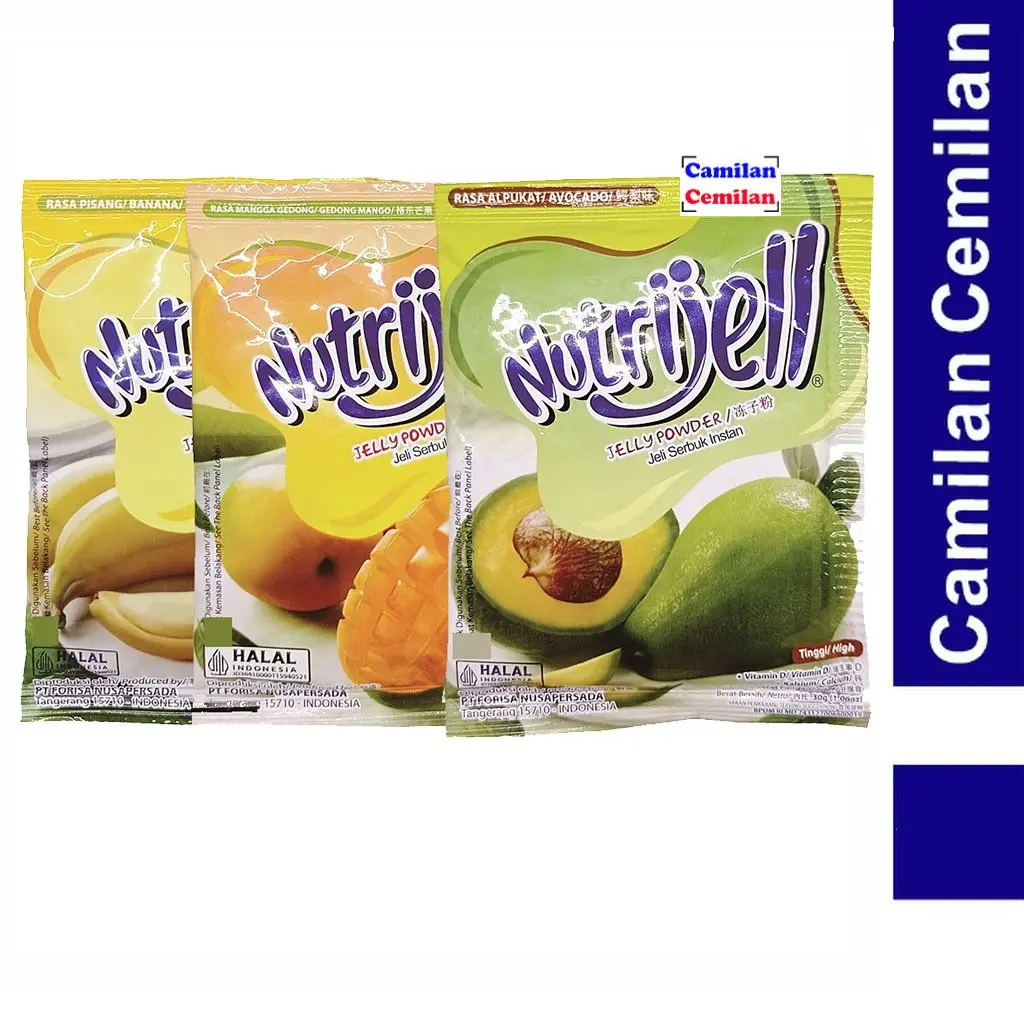 Nutrijell Jelly Nutrijel Jeli rasa Alpukat Pisang Mangga Gedong