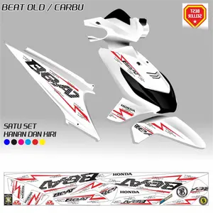STRIPING VARIASI ALL BEAT MOTOR OLD CARBU 110 POLET TERLARIS STRIPING STIKER MOTOR