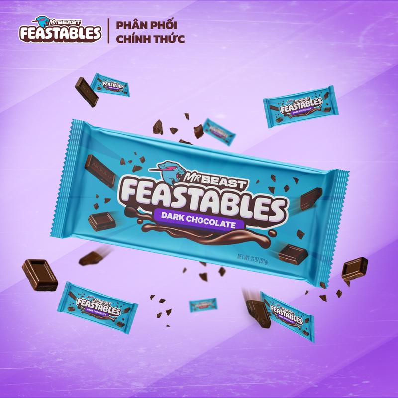   Chính Hãng  Socola Feastables MrBeast Vị Sô cô la Đen 60g Kẹo 