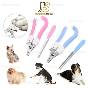Gunting Kuku Kucing Anjing Dan Kikir Set Stainless Steel perawatan Kuku Perlengkapan Kucing Grooming