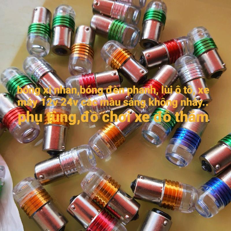 bóng đèn led xi nhan phanh lùi ô tô xe máy Các Màu 12v 24v loại không nháy