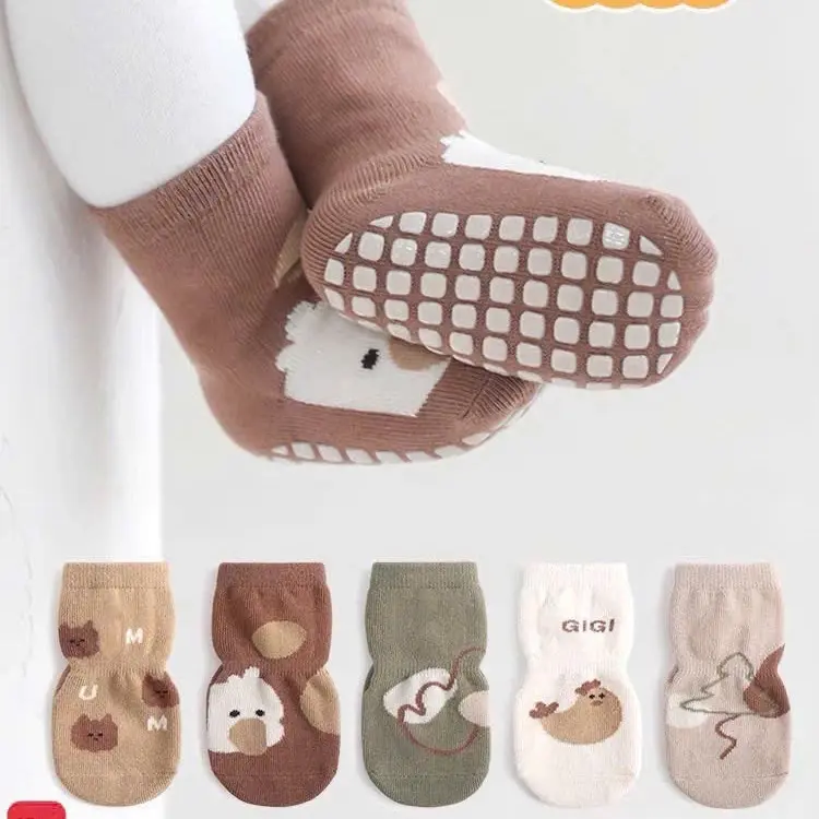 Set 10 Đôi Tất Chống Trượt Cho Bé 0-3 Tuổi (Giao Mẫu  ngẫu nhiên) Len