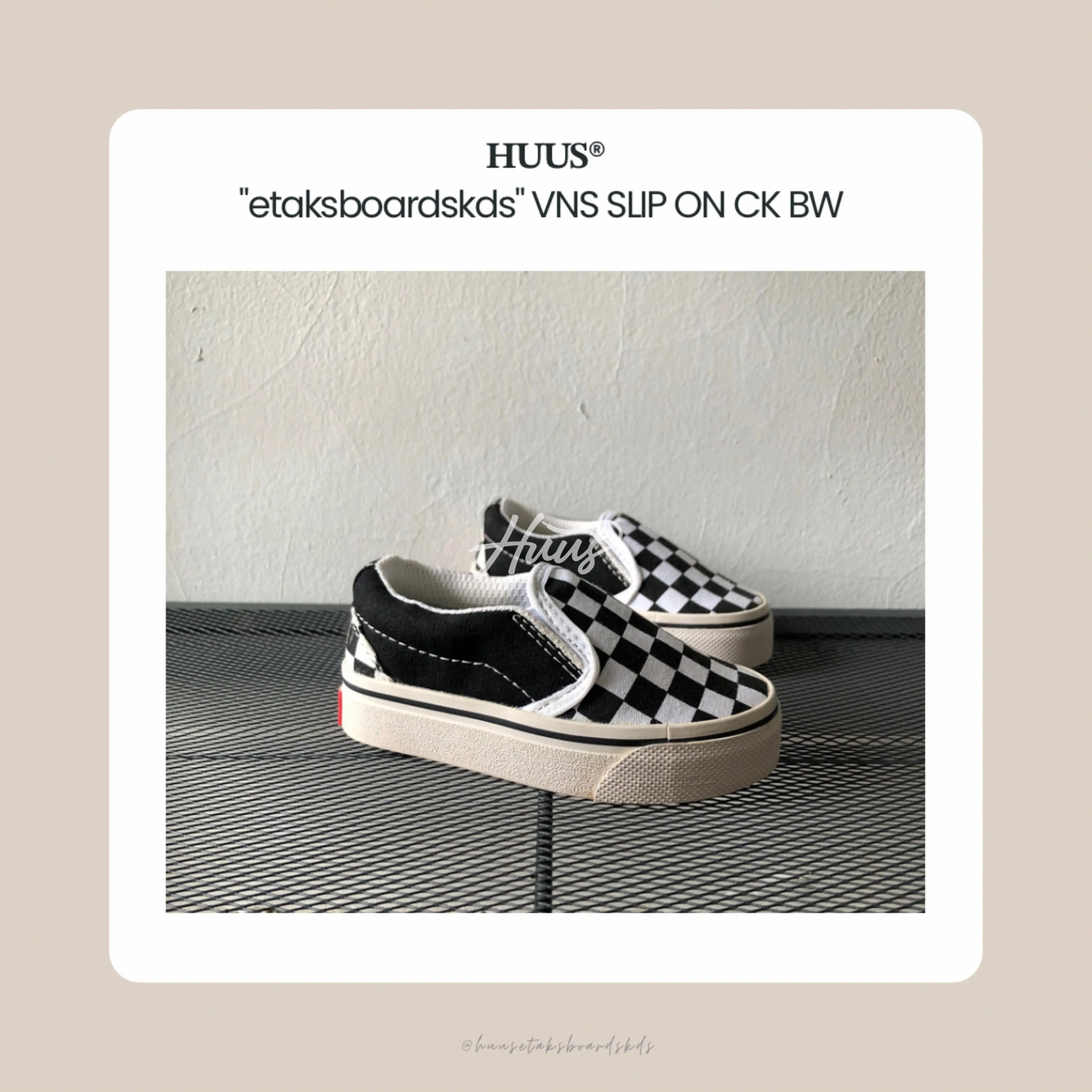 Sepatu Anak Laki laki vns slip on ck clasic vector black | premium Fashion